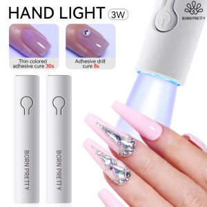 BORN PRETTY 1 PCS Hand Light Charging and Battery Mini Hand Light USB Cordless Hand Light