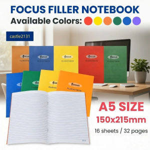 Filler Notebook 1pc 150x215mm 16 Sheets Lined Paper Colored Cover School Office Use