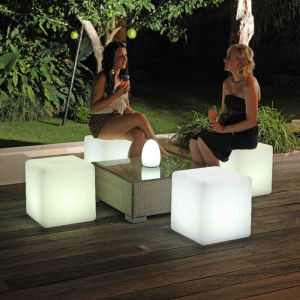Led Glowing Stool Cube KTV Sofa Outdoor Furniture Bar Table and Chair Square Square Light Colorful Square Block