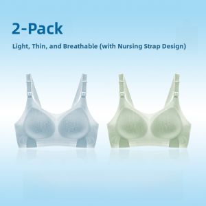 Miiow | Maternity Nursing Bra Seamless Thin Design For Breastfeeding Postpartum Women Adjustable Straps Large Size U-Shape Cup