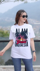 Forever Cloth Kaos Distro Lengan Pendek Pria Wanita Bahan Cotton Combed 24s Motif Alam Indonesia