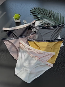 T ฟอนต์ตัวอักษร กางเกงในโมดัลสำหรับผู้หญิง ชุดชั้นในผู้หญิงแบบสามเหลี่ยมเอวต่ำผ่าสูงพร้อมเป้าผ้าฝ้ายบริสุทธิ์ 2025 รุ่นใหม่