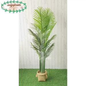 Pohon Hias Pajangan Pohon Palem T150 Cover Pot Anyaman Purun Hiasan Ruang Kantor Aesthetic