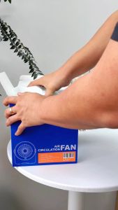 Orashare DF03 High Speed Air Circulation Desk Fan 4000mAh Ultra-Quiet Rechargeable  Fan 5 Speed Adjustable Desktop Fan Wall Hanging Fan with 100 Gears Strong Wind for HouseholdKitchenDormitory Office