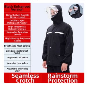 Waterproof Rain Suit Separate Design for Men and Women Rain and Storm Protection Motorcycle and Outdoor Riding