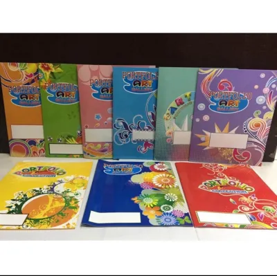 Art portfolio drawing notebook with borders school supplies