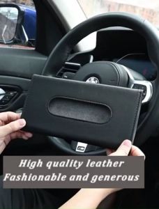 Car tissue box sun visor seat back sunroof car drawer box bag hanging creative leather car interior products