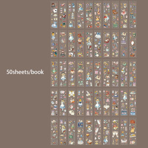 Mr.paper | Mr.Paper 50Sheets/Book Fairy Tale Theme Die-cut PET Sticker Book DIY Journal Supplies for Phone Case Envelope Calendar Cup Decor