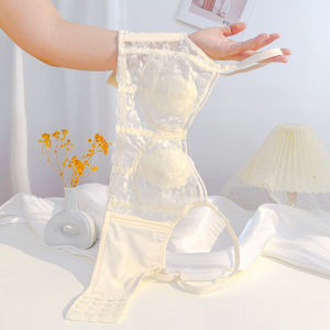 เสื้อชั้นในไร้สายบางเฉียบ เซ็กซี่ สําหรับผู้หญิงเต้านมด้านข้างป้องกันการหย่อนคล้อย คอลเลกชัน ถ้วยเต็ม ลูกไม้ ผ้า ผ้าฝ้าย ซับใน คอยู ดีไซน์