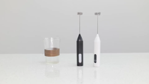 Double spring USB rechargeable milk frother handheld milk frother and whisk for coffee/latte