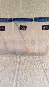 โหลพลาสติกฝาซีล กระบอกโหล ขวดโหลพลาสติก บรรจุอาหาร กันหก กันกลิ่น ความจุ600ml