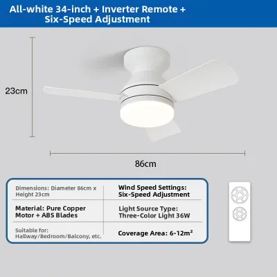HD | Ceiling Fan Light for Bedroom Dining Room Corridor Balcony Study 2025 New Model