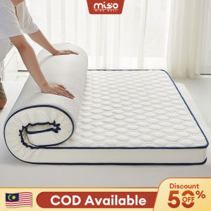 MISO 6CM Latex Mattress Single/Double/King/Queen Foldable Latex Foam Memory Mattress Prevent Dust Mites