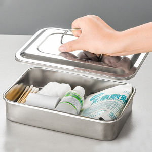 9/11.5 Inch Large Capacity Dental Instrument Tray With Lid Stainless Steel Sterilizer Box