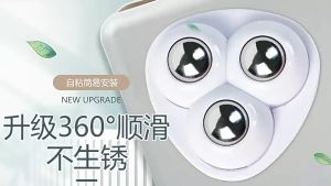 8pcs Roda Tempel 360 Derajat Roda Kecil Tempel Tambahan Stainless Roda Furniture