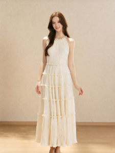 oshea | Đầm Dài Eo Thắt Chiffon Pháp Sang Trọng