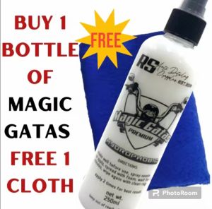 MAGIC GATAS 250ml CLEAN AND SHINE CAR/MOTORCYCLE WaX (ORIGINAL)With FREE MICROFIBER CLOTH COLOR ENHANCER