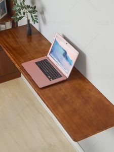 Wall-Mounted Solid Wood Computer Desk Hanging Desk Windowledge Extension Desk Home Office Furniture Simple Modern Style