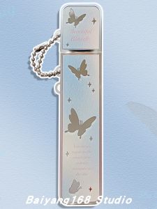 INS Niche Style Butterfly Mirror Suitable for Yue Ke One Four Five Generation Protective Case New National Standard RELX Unlimited 4 Phantom 5 Generation Pipo Protective Case Drop-Resistant Chain Yue Ke One Generation Electronic Device Lanyard Hard Case