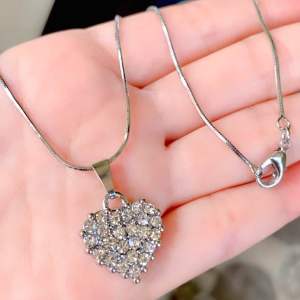 KALUNG TITANIUM SILVER LOVE FULL 45CM ANTI LUNTUR
