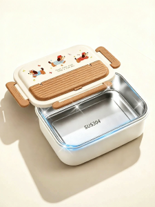 XIAOCHUSHU | Stainless Steel Thermal Bento Box Microwave Heating Divided Compartments