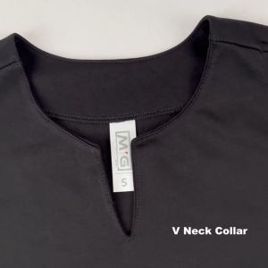 MIG Polyester V neck Short Sleeve Plain Mehfil Kurta Tee