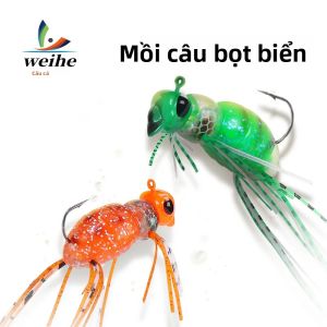 WEIHE 1 3.5Cm X 10.5G Luộc Ong Dụ Mồi Mềm Có Đầu Dẫn Móc Mồi Câu Cá Cho Đại Dương Thuyền Hồ Hồ Chứa Ao
