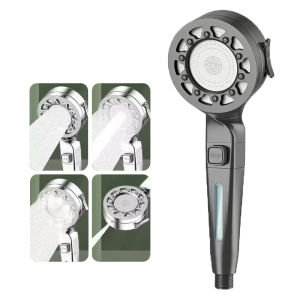 Upgraded 4-speed multi-function boost filter shower head bathroom accessories one-button switch shower