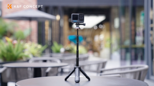 K&F CONCEPT MS10 Foldable Selfie Stick Desktop Stand&Selfie Stick 2-IN-1 Design suitable for GoPro/Action/Insta Action Camera