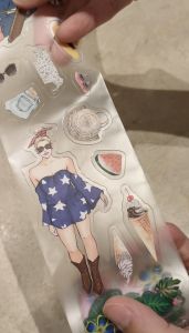 Fairy Lights Journal - READY STOCK/ art journaling/ scrapbook deco/ RR: Summer Chics girls PET tape (pre-cut super easy peel off stickers)