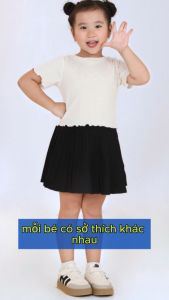 Váy xếp ly bé gái có quần phía trong chất vải cao cấp đẹp bền chắc chắn form chuẩn đi học đi chơi đều được váy xếp ly Kudo Kids