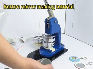100PCS 58mm Mirror Button Badge Maker Blank Button Pin Maker Set Keychain