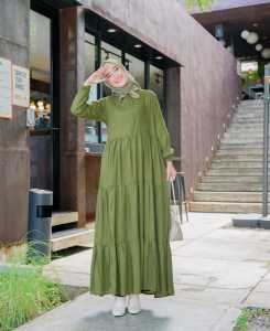 (PROMO) GAMIS RAYON POLOS - MODEL CANDA SUSUN 3 - BUSUI - TALI SAMPING