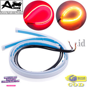 2PCS Lampu LED Alis Running 30cm Merah - Lampu Led Alis Mobil/Motor 30cm - Lampu Alis/DRL Model Slim