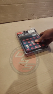 RAYS 17 HEX NUT AND LOCK SET RED