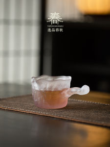 Đồ Dùng Trà Pha Chế Bằng Thủy Tinh Màu Tím Của Quả Mọng Cho Phụ Nữ Tay Cầm Bên Hông Chống Bỏng Màu Hồng Phụ Kiện