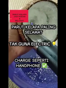 Electric coconut grater machine 304 stainless steel rotating blade Portable Handheld coconut scraper Automatic Shredder Peeler quickly shreds coconut meat than manual