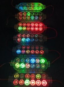 10Pcs Lampu Kolong Bak LED RGB Ultrasonic 12 Mata 24V-12V / LED Modul Ultrasonic RGB