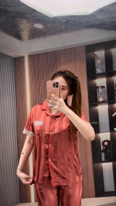 BED TIME STORY ชุดนอนมินิมอล ชุดนอนแฟชั่น ชุดนอนขายาว มีหลายไซต์ อก 30-44 นิ้ว W158