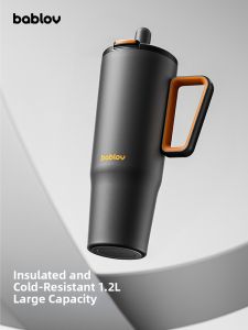 Bablov | Big Capacity Straw Insulated Cup for Men Gym Car Use Gift
