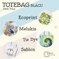 Tote Bag / Totebag blacu putih polos pilihan ukuran termurah dan terlaris. 