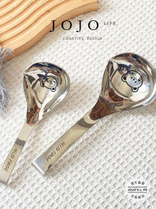 Large Size Thickened Long Handle Kitchen Soup Shell Spoon JOJOS L. PD.how. Public Utensil for Hot Pot Dining Tableware