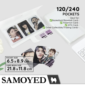 Buku / Album / Tempat Kartu / Foto Koleksi / Polaroid Photo / Photocard / Business / Collectible / Trading / Basketball / Pokemon / MTG Card Book Samoyed CRDB-K13F