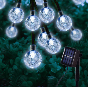 Outdoor Lights 5/7/12m Solar Outdoor String Lights Solar LED Crystal Globe Fairy Light for Wedding Christmas Garden Decoration
