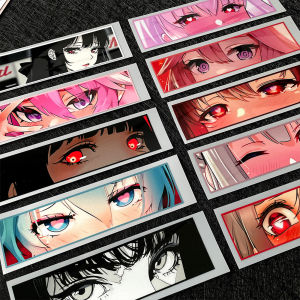 Xe Anime Nhật Bản nhãn dán bạn gái Jdm Phản Quang Không Thấm Nước Xe Máy Mắt Cơ Thể Sticker trầy xước xe ô tô Bìa Bumper bình nhiên liệu Đề can trang trí