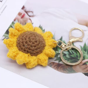 QIWEILANG | Sunflower Wool Keychain Student Exam Bag Charm Gift