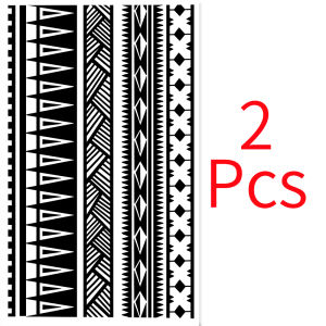 Geometric Pattern Bracelet Waterproof Temporary Tattoo Lasting 1-2 Weeks Realistic Semi-Permanent Fake Tattoo