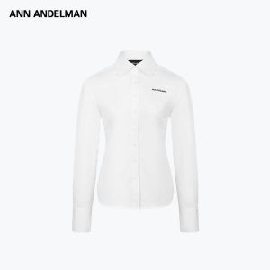 ANN ANDELMAN | Luxurious Casual Waist Cinching Long Sleeve White Shirt