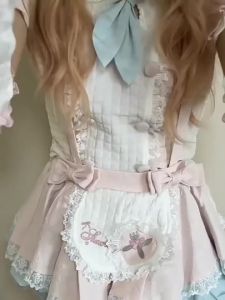 Găng Tay Len Ấm Áp Phong Cách Lolita JK Kiểu Y2K Dành Cho Nữ Tay Áo Ngắn Có Nơ Viền Ren Kiểu Gothic Dành Cho Mùa Hè