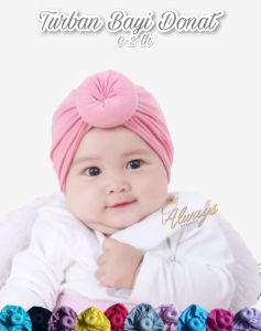 Turban Bayi DONAT: Aksesoris Bayi Usia 0-2 Tahun dari Barokah Store